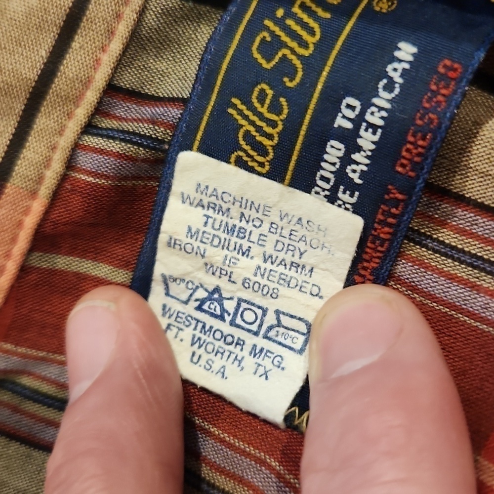 Panhandle Slim Red & Tan Plaid Western Snap Button-Up Shirt - Picture 6 of 6